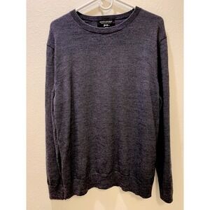 Banana Republic Sweater Men's Medium Gray Pullover Knit Pattern
